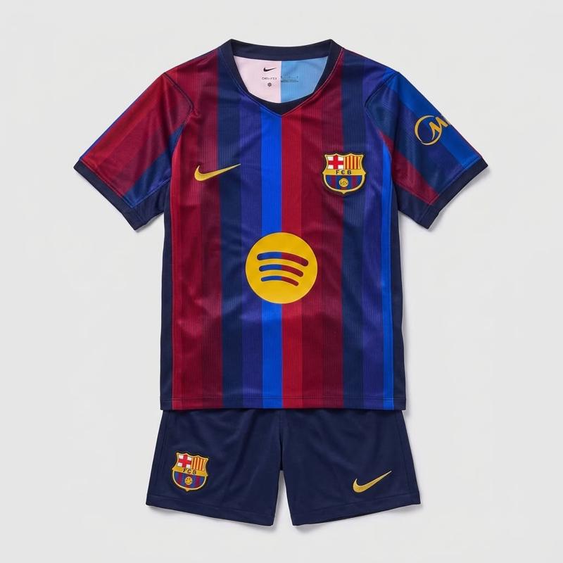 Kit infantil Barcelona com camisa e shorts